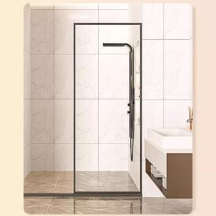 浴室淋浴房卫生间干湿分离隔断屏风洗澡间厕所卫浴艺术玻璃不锈钢