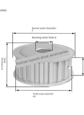 同步皮带轮L-AF型32齿 L050 L075 L100 AF型 两面平铝合金氧化