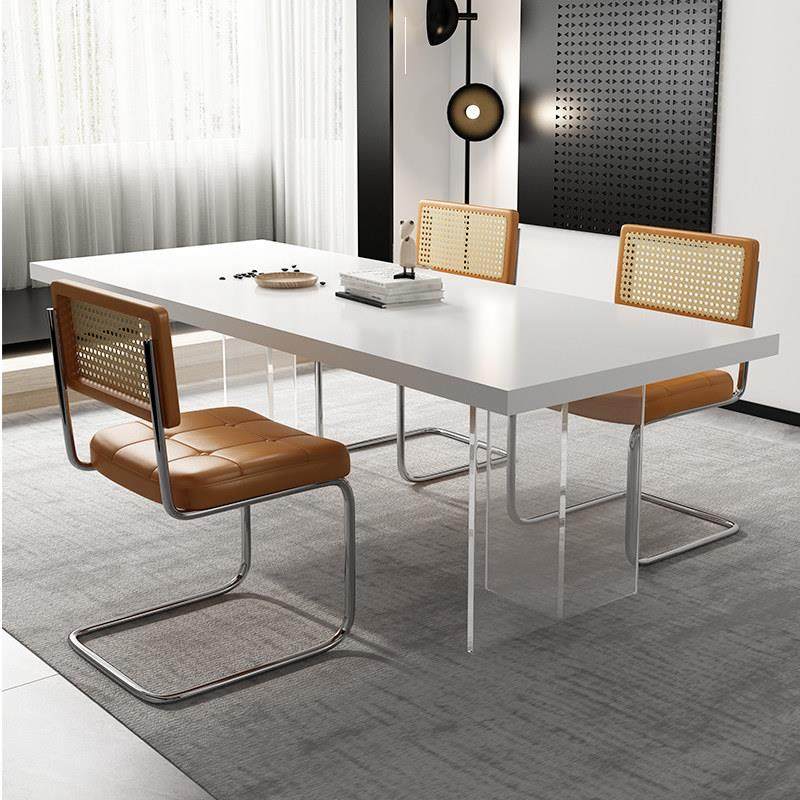 悬浮岩板餐桌椅组合长方形家用小户型岛台现代简约透明亚克力饭桌,住宅家具,岩板餐桌,淘宝优惠券,粉丝福利购,淘宝优惠卷