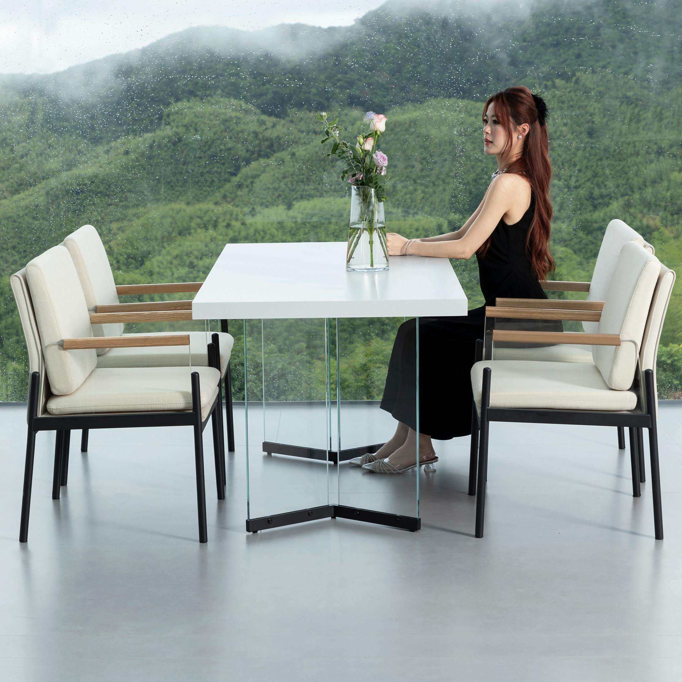 岩板餐桌椅组合2025新款现代简约轻奢家用高级感长方形悬浮餐桌椅,住宅家具,岩板餐桌,淘宝优惠券,粉丝福利购,淘宝优惠卷