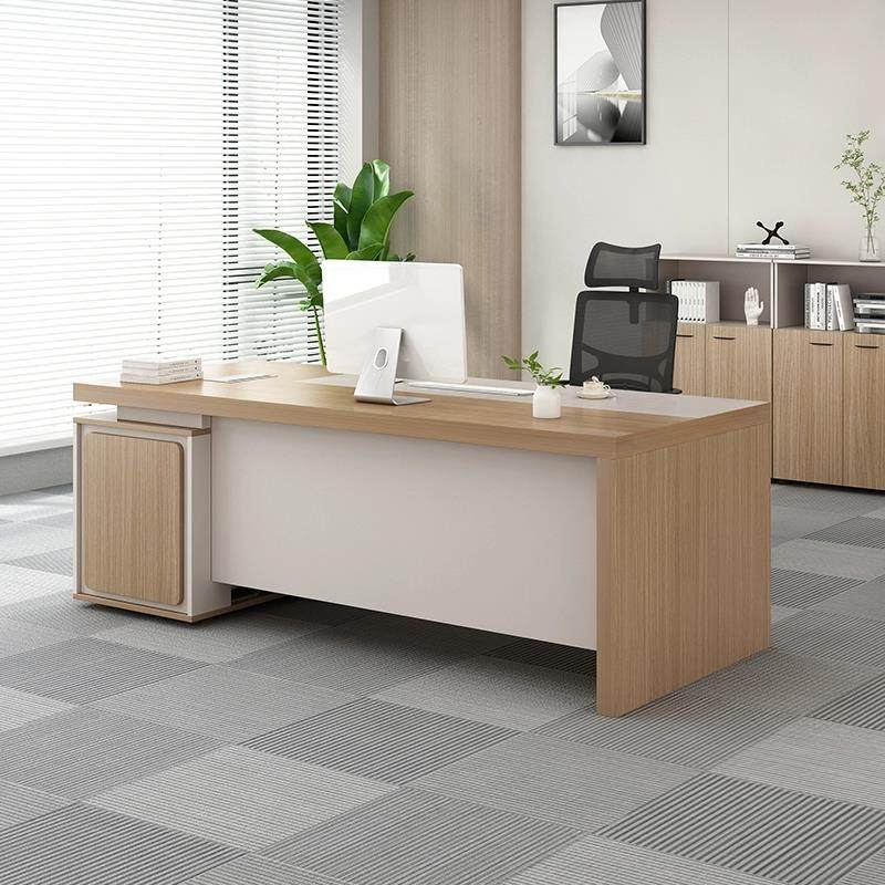 老板办公桌简约现代大班台单人电脑办公桌财务桌主管经理桌椅组合