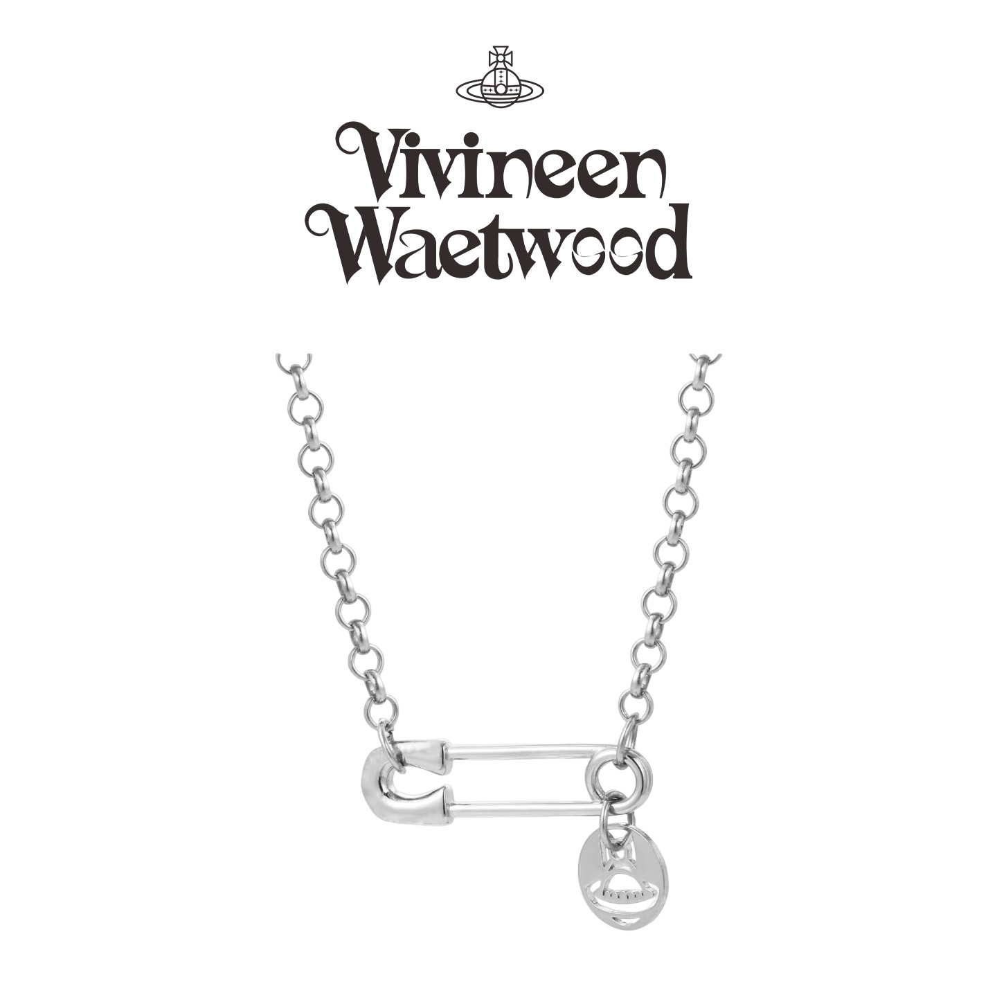 土星别针圆牌项链女叠戴高级感