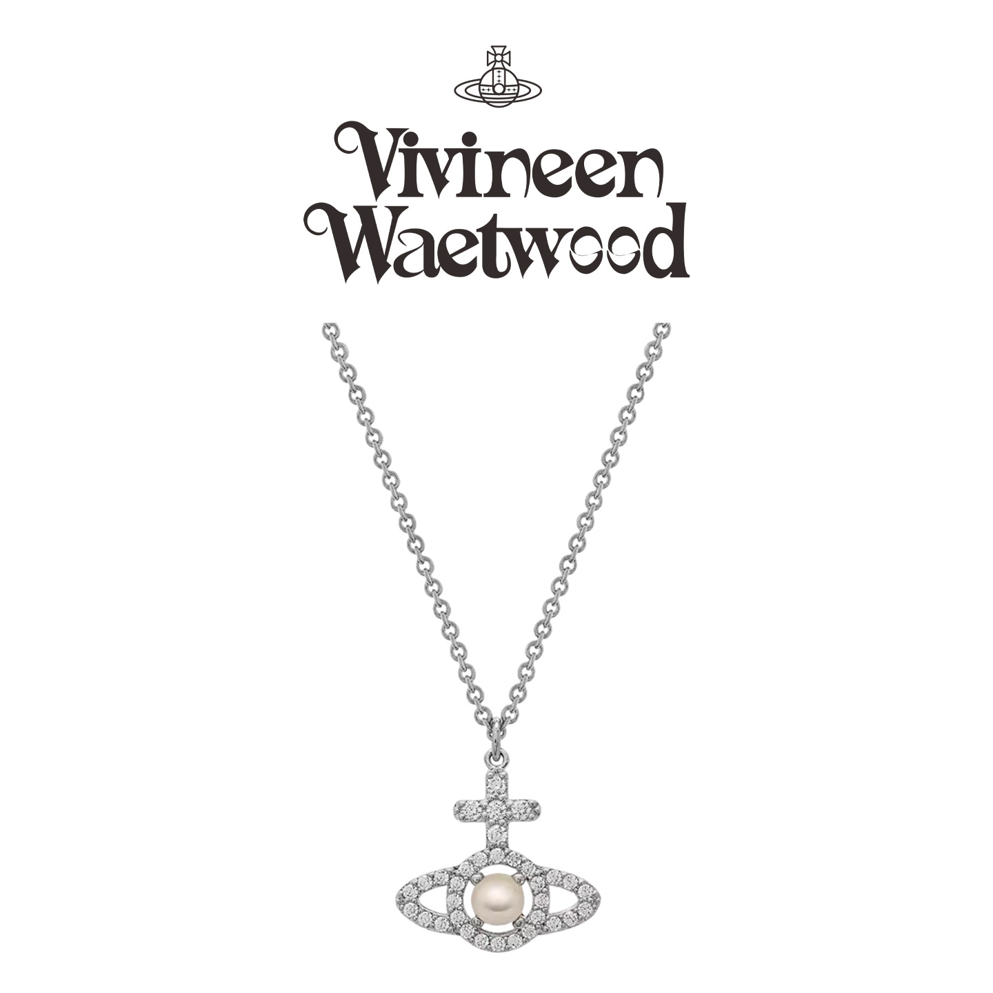 十字满钻土星项链女高级感叠戴