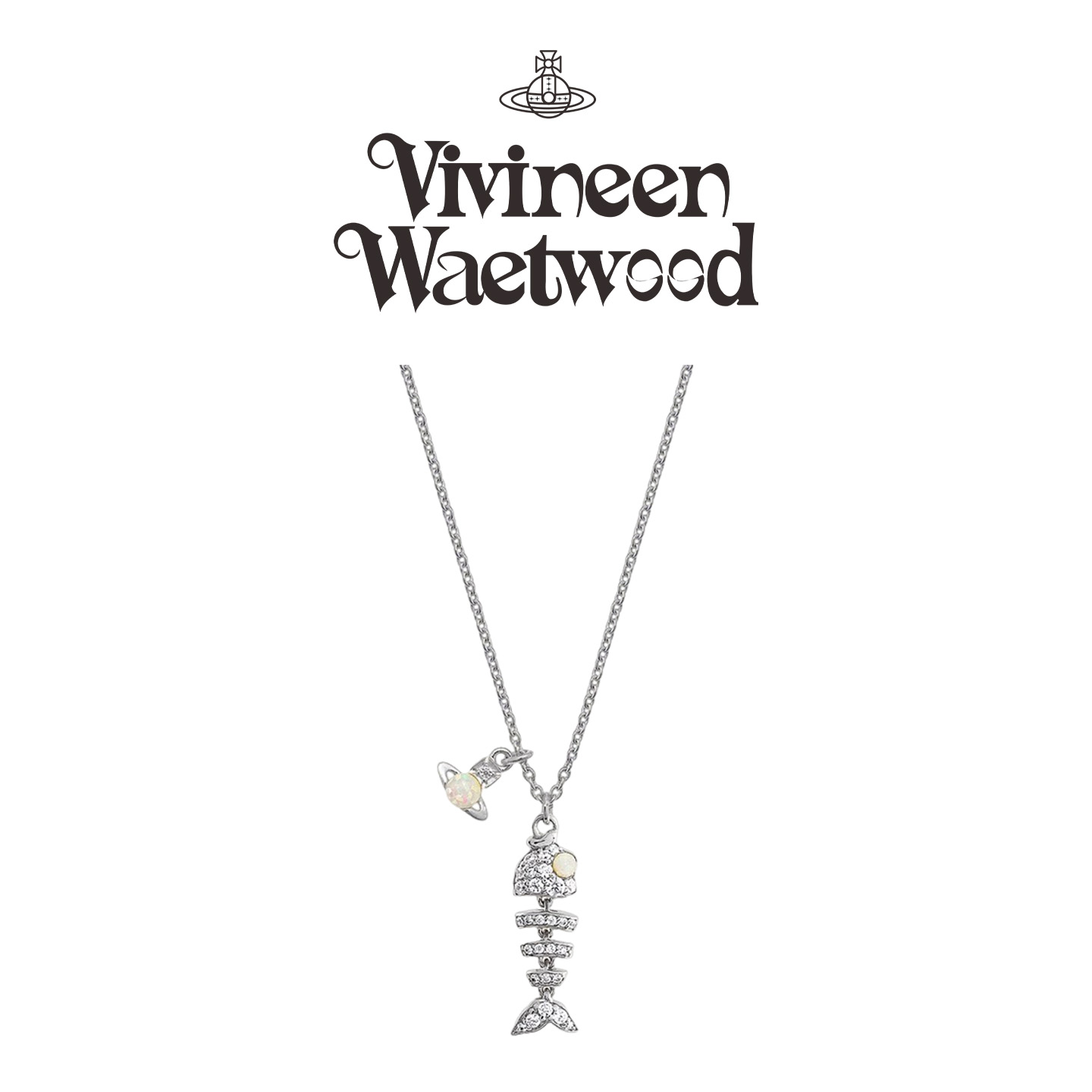 鱼骨土星项链女锁骨链高级感