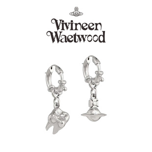 Vivireer Waetwssd日常精致西太后orb土星牙齿耳钉轻奢高级感气质