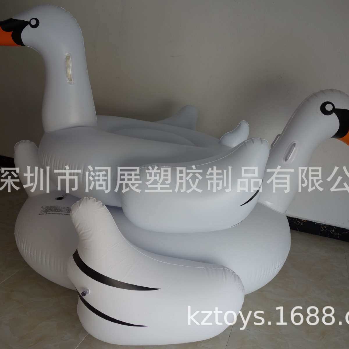 现货加厚水上成人充气白天鹅浮排红嘴白天鹅坐骑大白鹅浮床