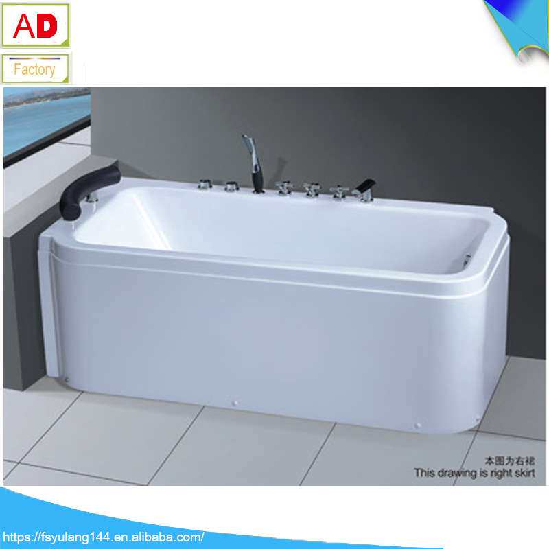 bathtub 浴池 冲浪浴缸 1.7米连体裙边智能按摩冲浪浴盆