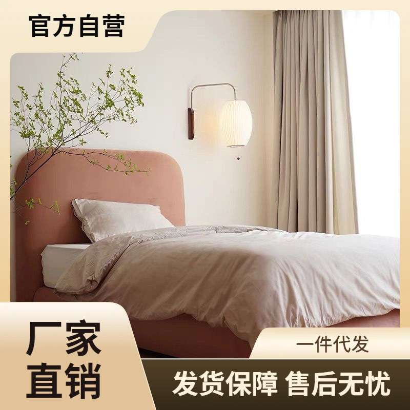 轻奢现代简约科技布艺床小户型卧室意式极简双人床新款主卧北欧床