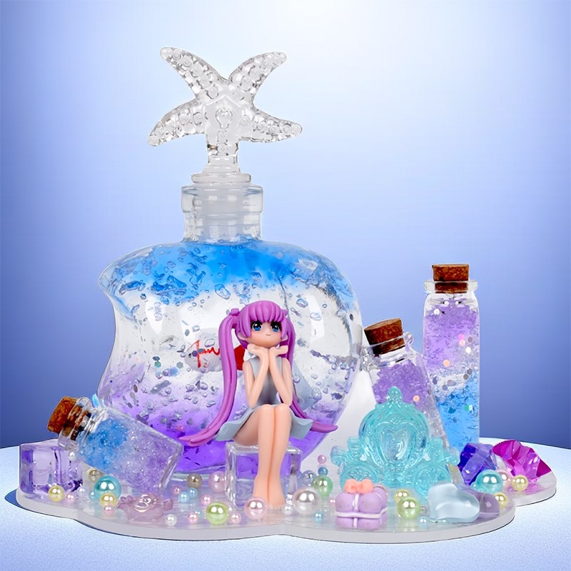 儿童自制海洋瓶DIY材料包创意幸运星许愿玻璃漂流瓶套装益智玩具