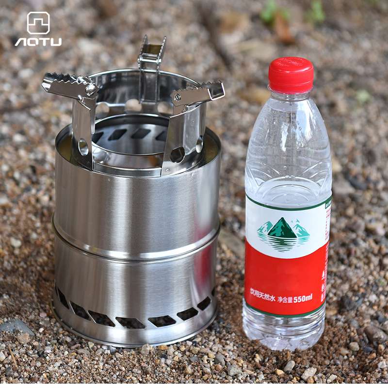 户外小号柴火炉分体折叠野炊炉具木柴便携式防风酒精炉木柴气化