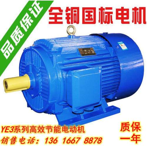 全铜三相异步电动机11/15/18.5/22/30/37/55千瓦45KW国标380V电机