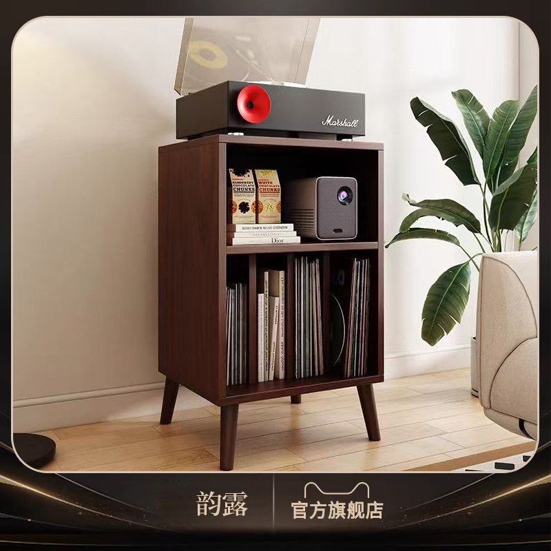 韵露唱片机置物架实木置物架