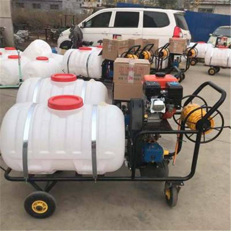 160L农用手推汽油高压喷雾机推车式植保果园远距离高压打药机