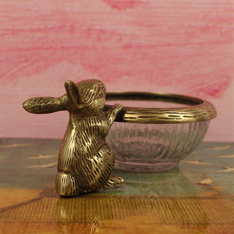 中秋兔子黄铜收纳盘干果盘点心盘首饰收纳样板间桌面摆件礼品高档,家居饰品,桌面摆件,淘宝优惠券,粉丝福利购,淘宝优惠卷
