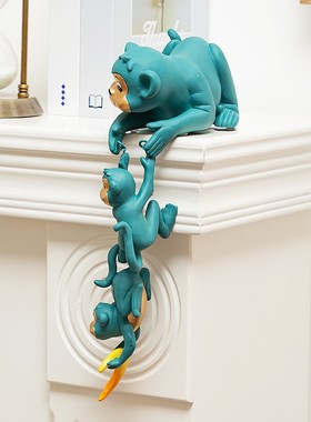 慧心巧聚中式桌面摆件猴子家居饰品创意客厅书房玄关装饰小摆设