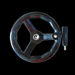 14机床配件手摇轮 磨床手轮M618M250三幅胶木圆轮缘手柄200