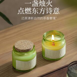 菓凯桂花香薰蜡烛卧室茶香室内家用持久高级浪漫低温香氛熏香女生