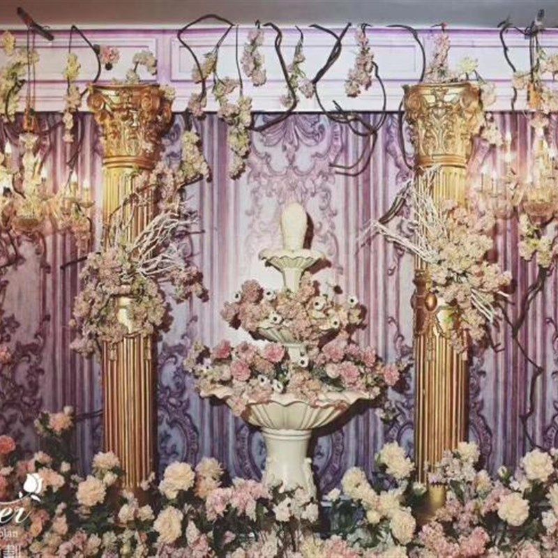 新款婚庆大罗马柱道具路引大型欧式玻璃钢罗马柱婚礼橱窗家居装饰