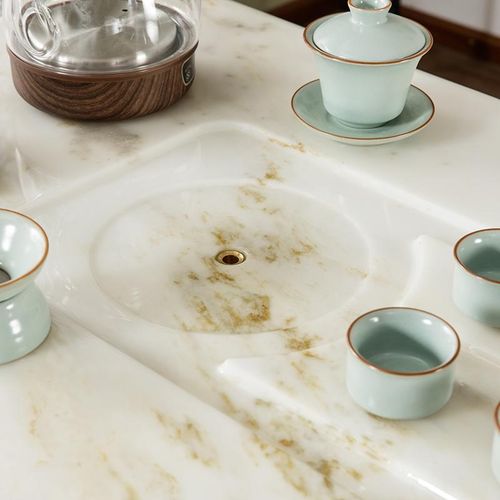 轻奢极简阳台茶桌椅组合功夫泡茶桌实木书房办公室茶室家用小茶台