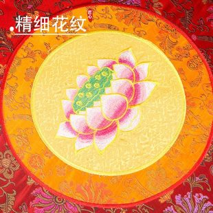 实木拜垫家用寺庙加厚莲花皮革佛前跪垫磕头拜凳蒲团拜垫打坐垫