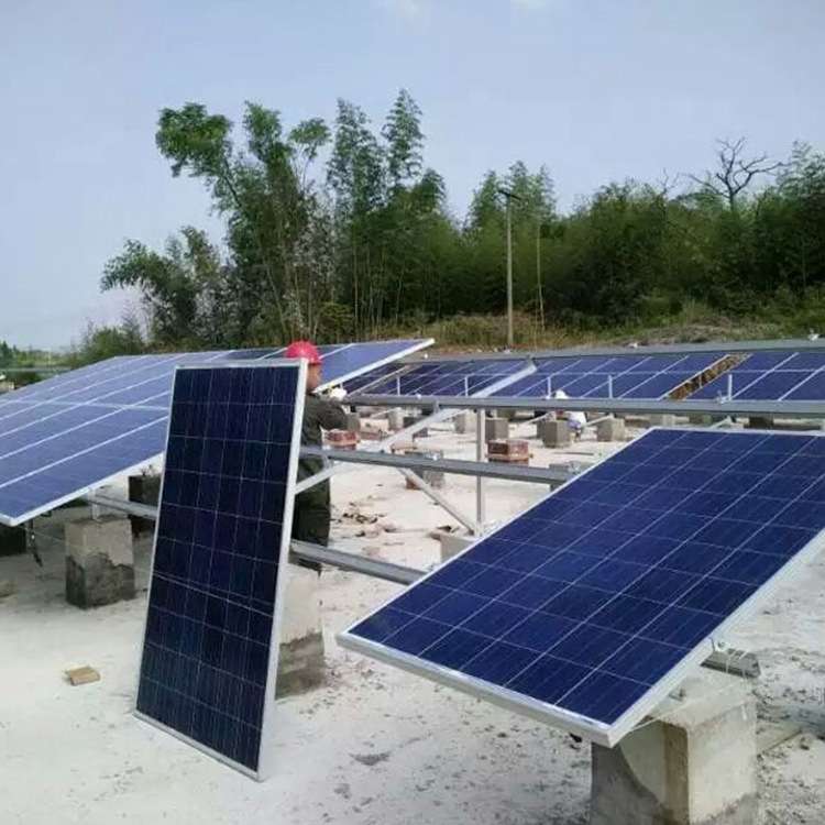 广泛应用水泥墩地面基础铝合金支架 太阳能板安装地面支架
