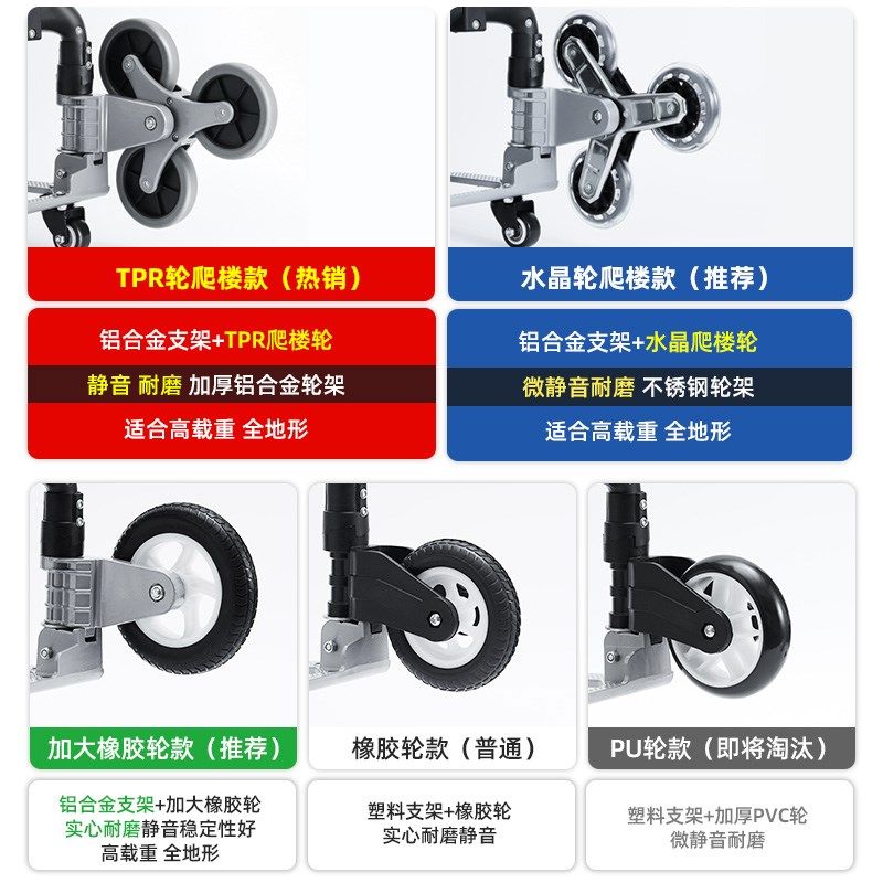 GIANXI捷安玺爬楼梯手拉车便携行李车拉杆推车拉货购物买菜小拉车