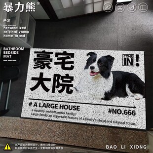 进门地垫2024新款 金毛 拉布拉多 边牧 秋田宠物狗子蹭脚耐磨地毯