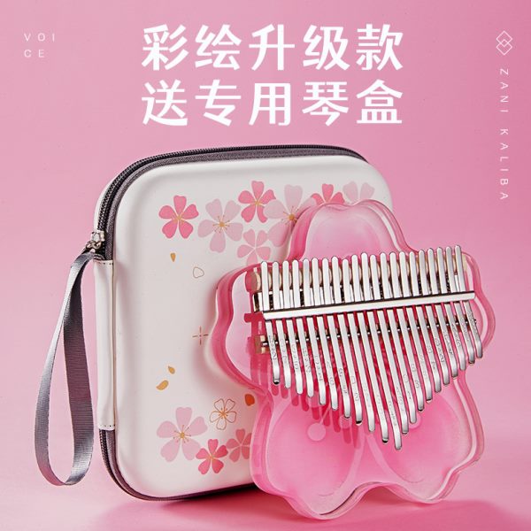 21音拇指琴专业级水晶卡林巴琴17音初学者女生便携简单易学乐器