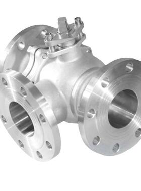 不锈钢304三通法兰球阀Q44F/L型Q45F/T型换向分流阀
