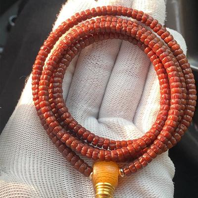 机刷包浆直切药锭百香籽108颗柏香籽手串鬼脸顺纹高密佛珠念珠