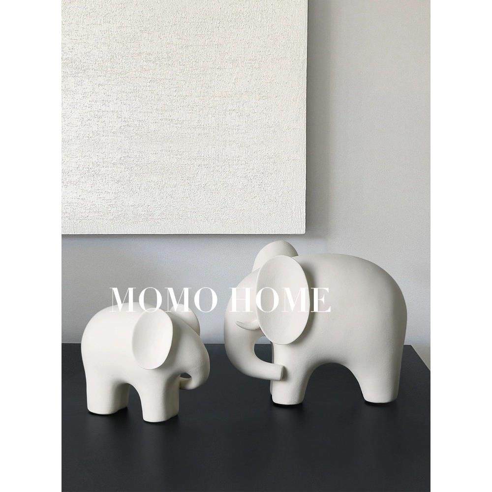 MOMO HOME家居新房大象摆件动物玄关客厅家居办公室桌面电视柜