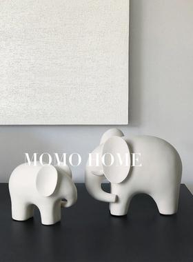 MOMO HOME家居新房大象摆件动物玄关客厅家居办公室桌面电视柜