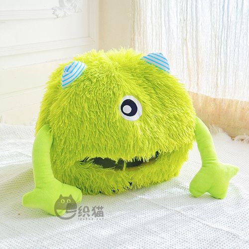 一织猫 怪兽长绒毛猫窝 猫咪超爱的窝 半封闭安全感满满垫子猫屋