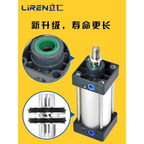 SC气缸EU32 40 50 63 80 100 125 160X50X100X200X300S标准气缸