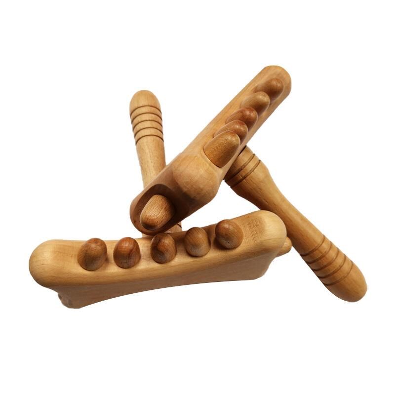 榉木刮痧棒 脑后刮擀筋棒全身按摩锤刮痧棍 院点穴锤竹木制品