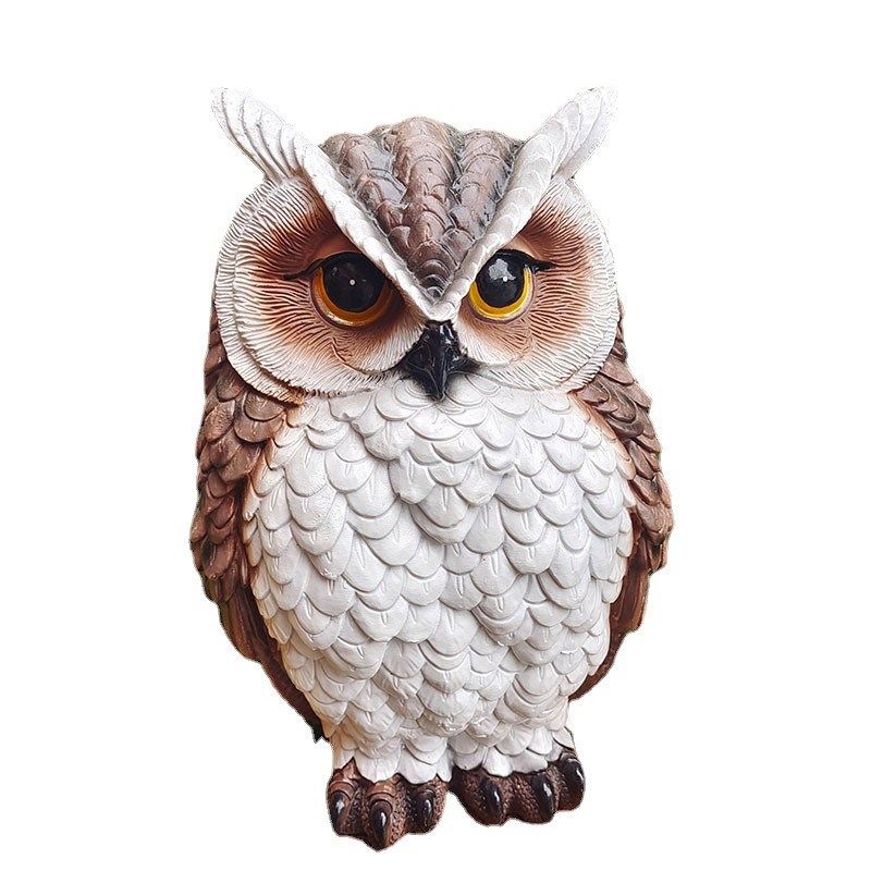 仿真猫头鹰摆件创意户外草坪花园阳台客厅书房桌面布置造景装饰品,家居饰品,国学摆件,淘宝优惠券,粉丝福利购,淘宝优惠卷