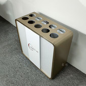 高端定制售楼部不锈钢烤漆钢化玻璃雨伞架酒店收纳伞筒门口放伞架