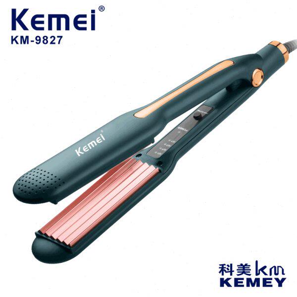 科美KM-9827直发器玉米夹板烫发蛋卷泡面头干湿两用卷发器 夹板