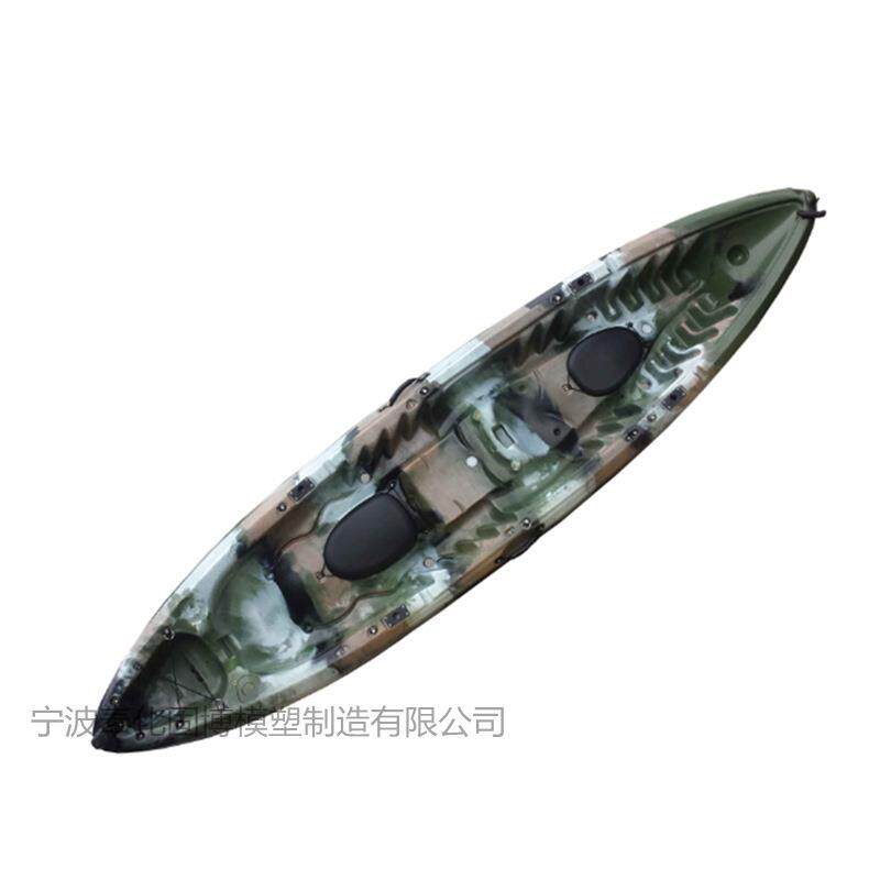 端休闲双人钓鱼艇工厂直销硬艇塑料滚塑皮划艇