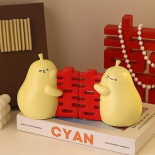 饰品用品婚房婚庆一对桌面摆台 结婚情侣小摆件公仔娃娃订婚布置装