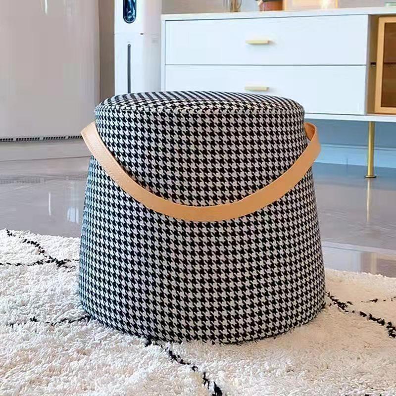 实木换鞋穿鞋凳布艺小凳子矮凳沙发时尚个性创意多用途实用小椅子