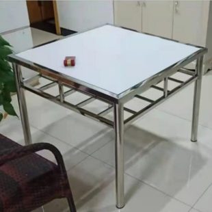 简易家用不锈钢餐桌烤火桌架折叠小饭餐桌取暖学习桌子摆摊吃饭桌
