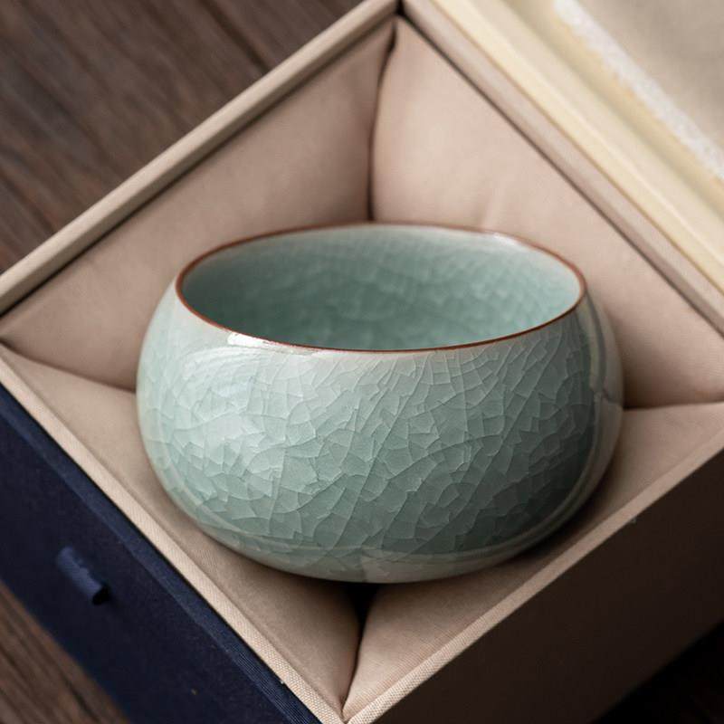 汝窑冰裂纹主人茶杯主人杯高档个人专用陶瓷冰花茶盏茶碗品杯茶具,餐饮具,茶杯,淘宝优惠券,粉丝福利购,淘宝优惠卷