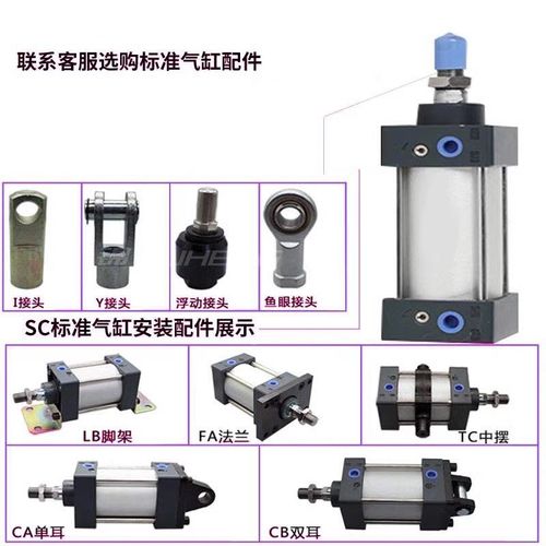 SC标准气缸32/40/50/63/80/100/125/160*25/50/75/150/200/250-S