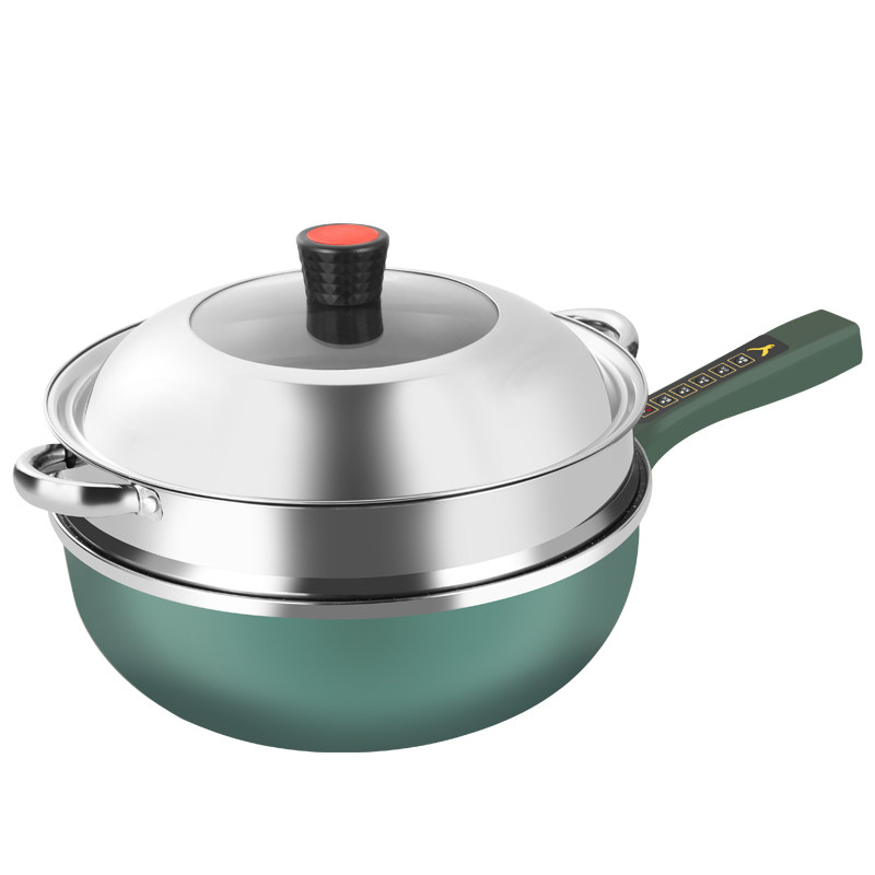 插电即用电炒锅多功能家用电炒菜炒锅一体式快煮锅锅爆炒电炒锅