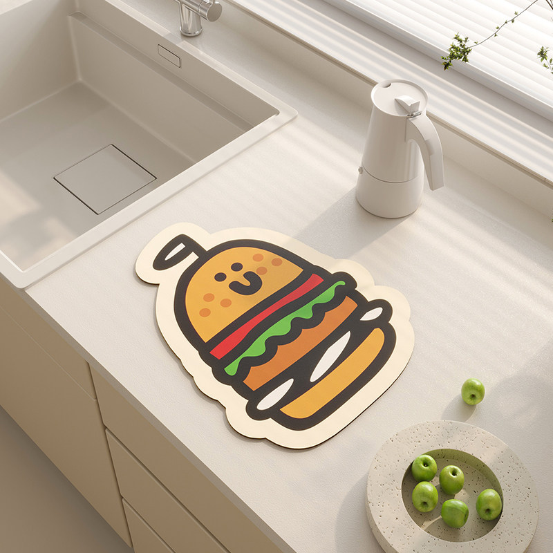 厨房沥水垫吧台异形硅藻泥吸水垫台面厨具隔热垫免洗可擦杯碗垫子,居家布艺,厨房地垫,淘宝优惠券,粉丝福利购,淘宝优惠卷