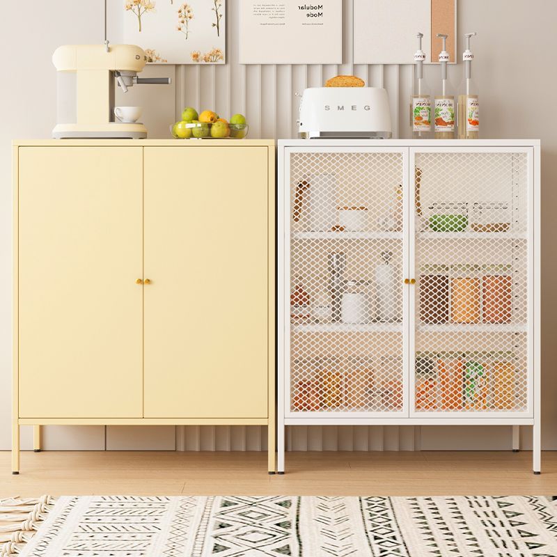 铁艺餐边柜客厅酒水茶水钢制收纳置物柜厨房餐具家用铁皮柜储物柜