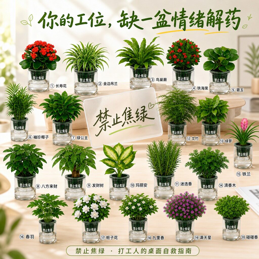 绿萝桌面绿植发财树盆栽幼儿园小绿植花卉办公室内水培好养活