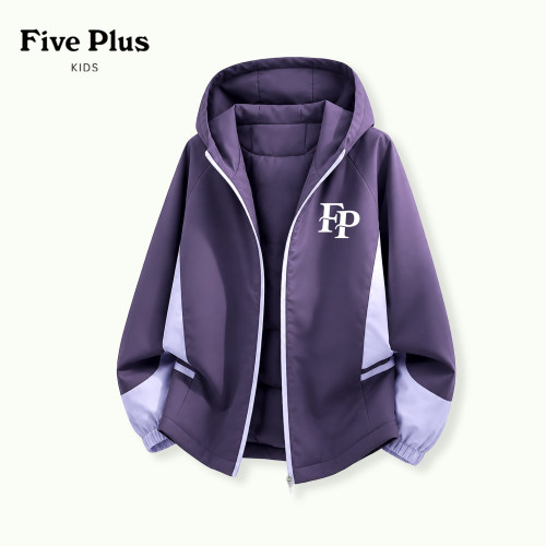 Five Plus女童冬装厚棉袄女大童超轻保暖夹棉外套儿童秋冬款棉服