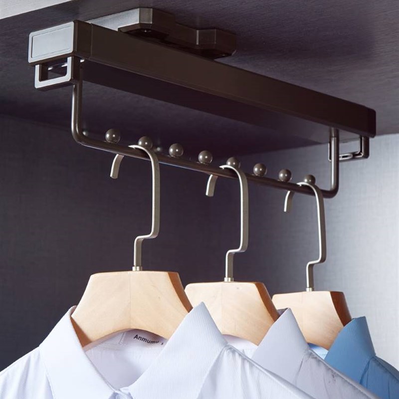 浅衣柜挂衣杆纵向顶装挂衣器伸缩衣架衣通衣橱横杆挂衣架挂衣服杆